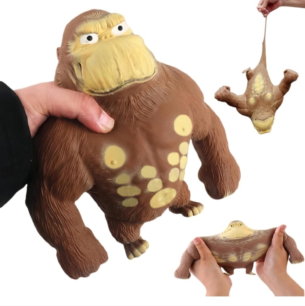 Stretchy Squeeze It Squish It Brown Gorilla Toy